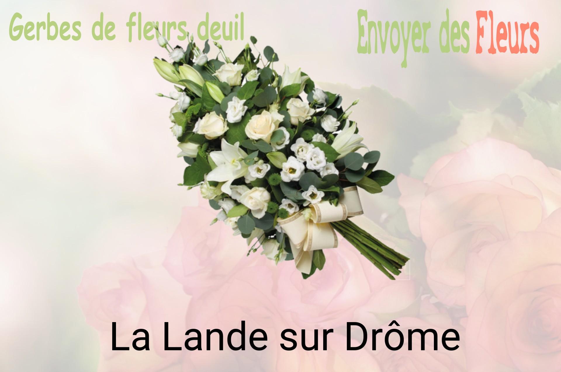 Gerbe de fleurs de deuil livrée à La Lande-sur-Drôme